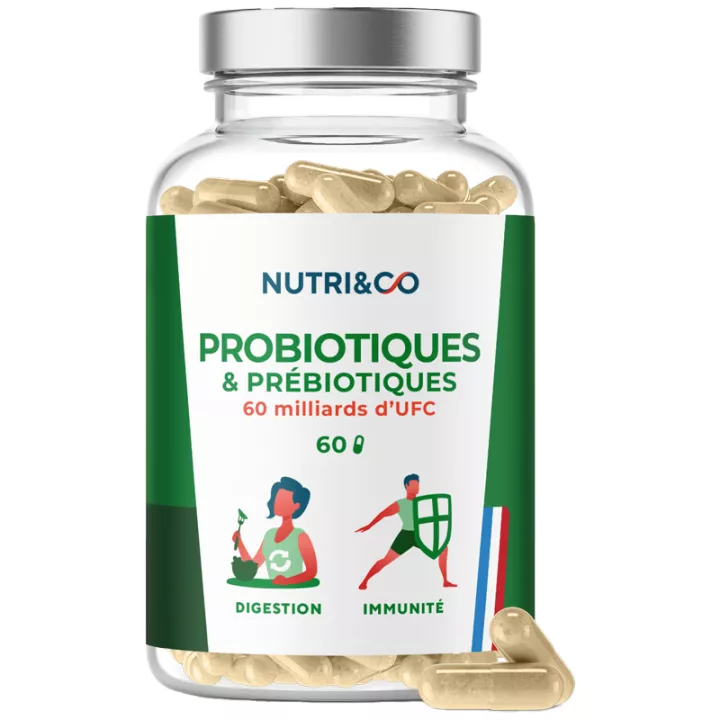 Nutri&Co Probióticos e Prebióticos em cápsulas