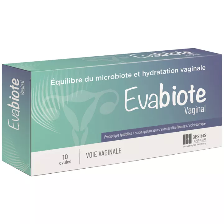 Evabiote Equilíbrio e Hidratação do Microbiota Vaginal 10 óvulos