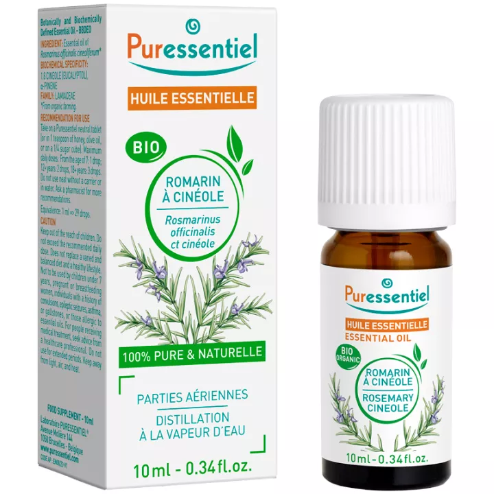 PURESSENTIEL Óleo Essencial Biológico de Alecrim Cineole 10ml