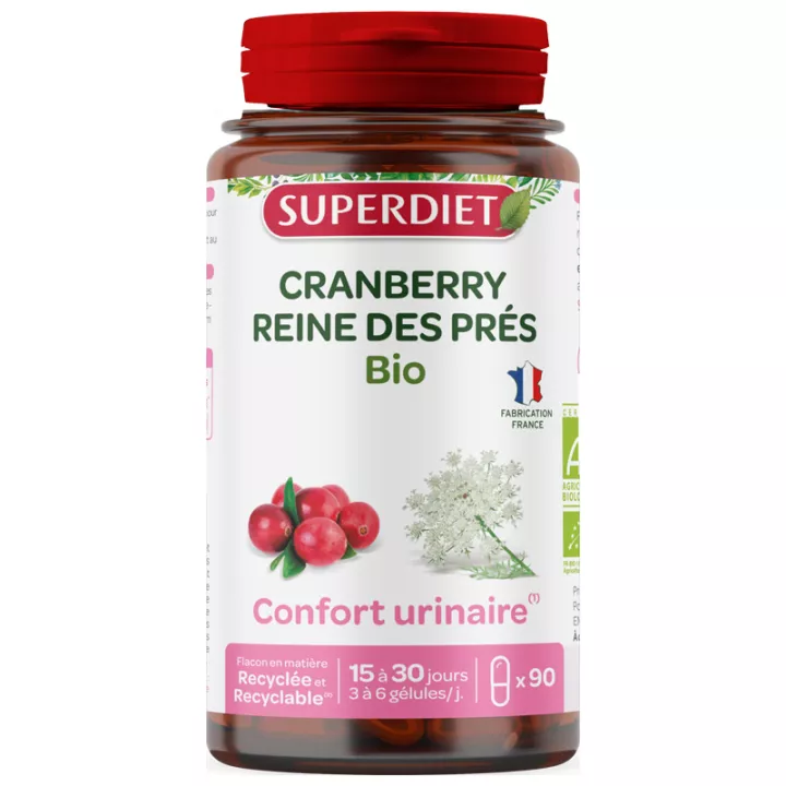 Superdiet Cranberry Moerasspirea Biologische Capsules x 90