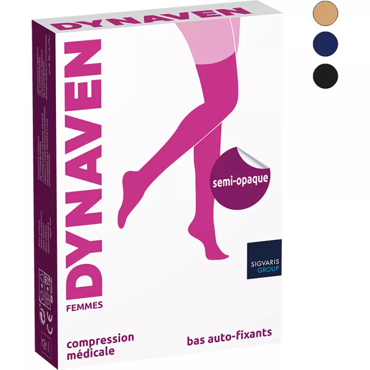 Calze a compressione da donna semi-opache Sigvaris Dynaven Pure classe 2