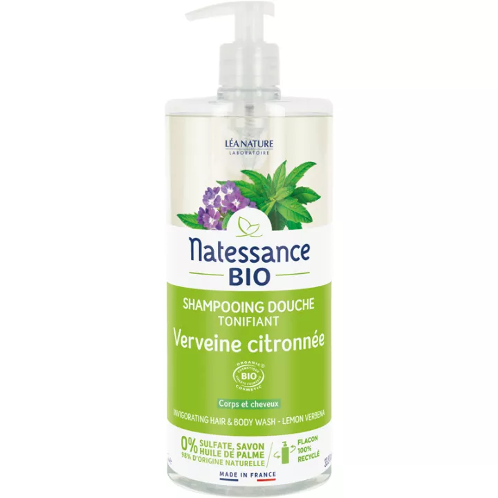 Natessance Toning Shower Shampoo Organic Lemon Verbena