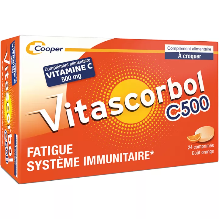 Vitascorbol C500 Vitamine C 500 mg 24 comprimés à croquer