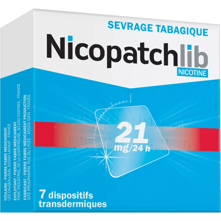 NicopatchLib Nicotine Smoking Cessation 21mg / 24h Patches