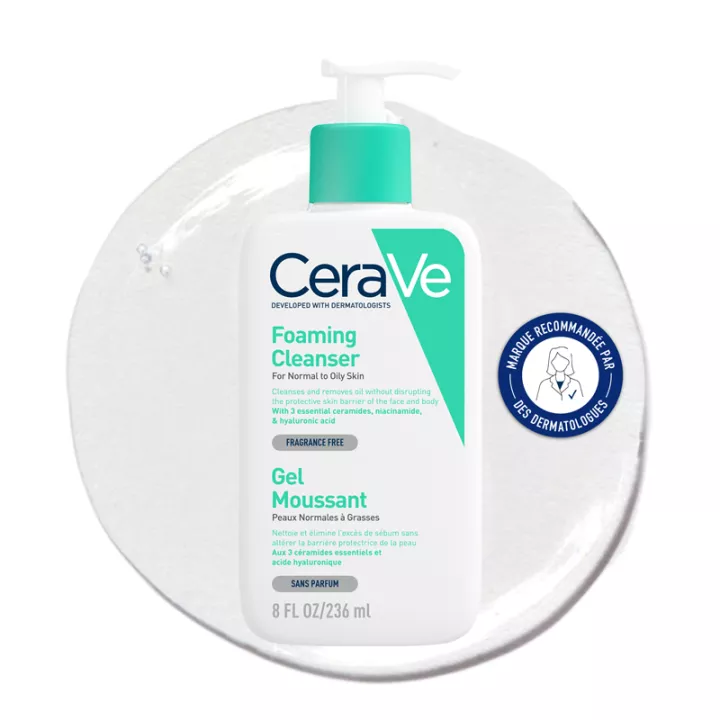 CeraVe Gel schiumogeno per pelle da normale a grassa / pelle a tendenza acneica