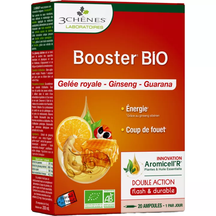 3-Chênes Phyto Aromicell'r Tonus Energy Booster Organische Royal Jelly Ginseng Guarana ampullen