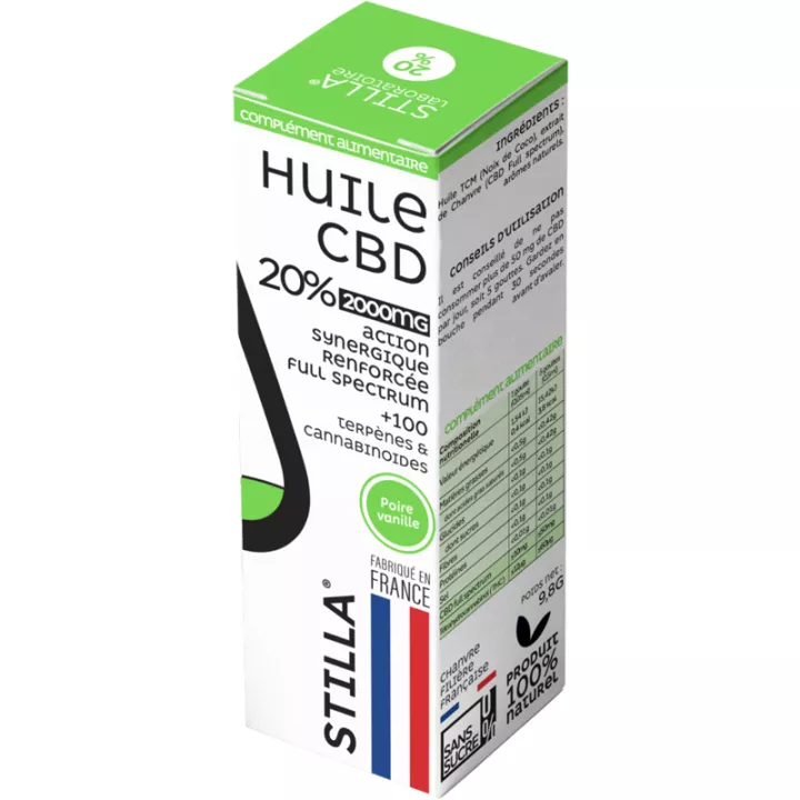 Stilla Huile CBD Poire Vanille Spectre Complet