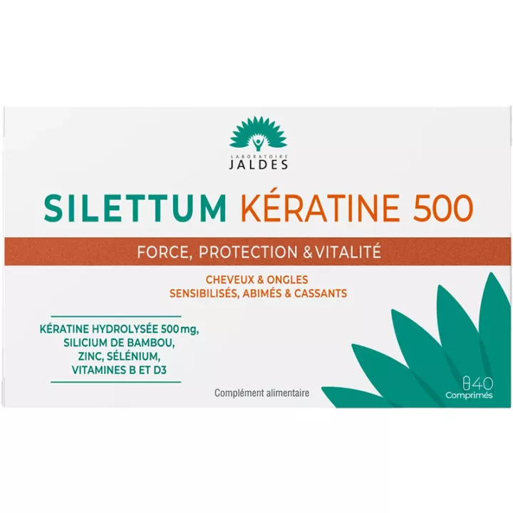 Silettum Kératine 500 Cheveux & Ongles 40 comprimés