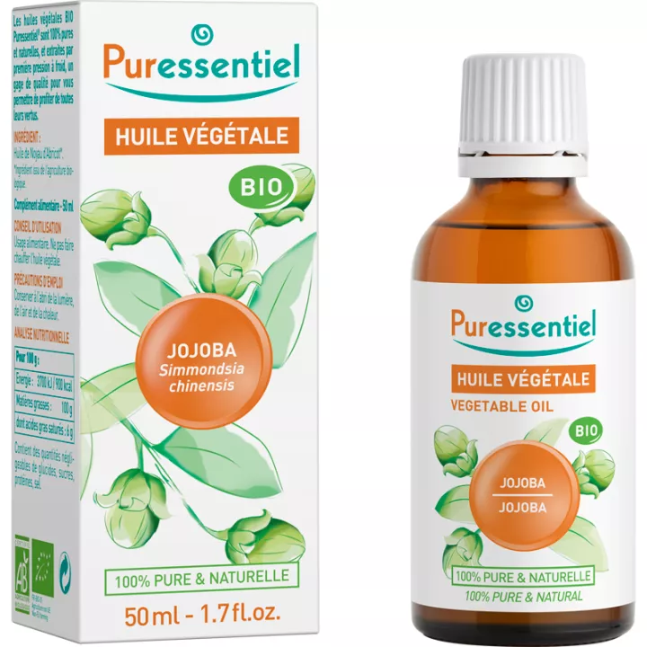 Puressentiel Jojoba Óleo Vegetal Orgânico 50 ml