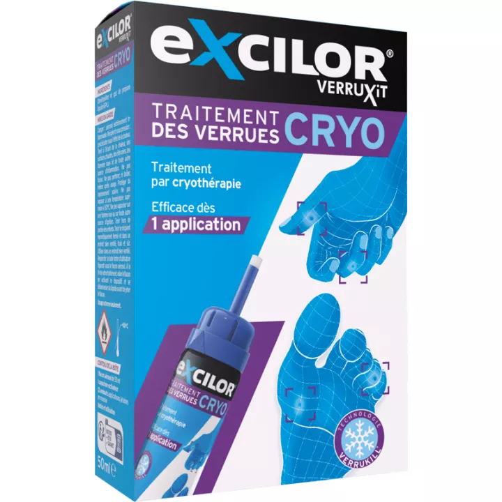 Excilor wratten voeten handen cryotherapie Verruxit