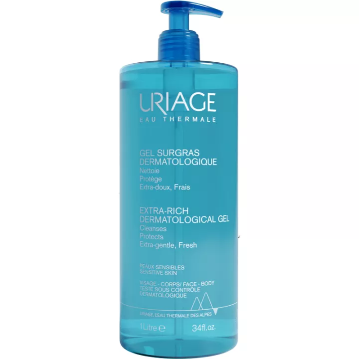 Uriage gel surgras dermatologique peaux sèches 1 litre