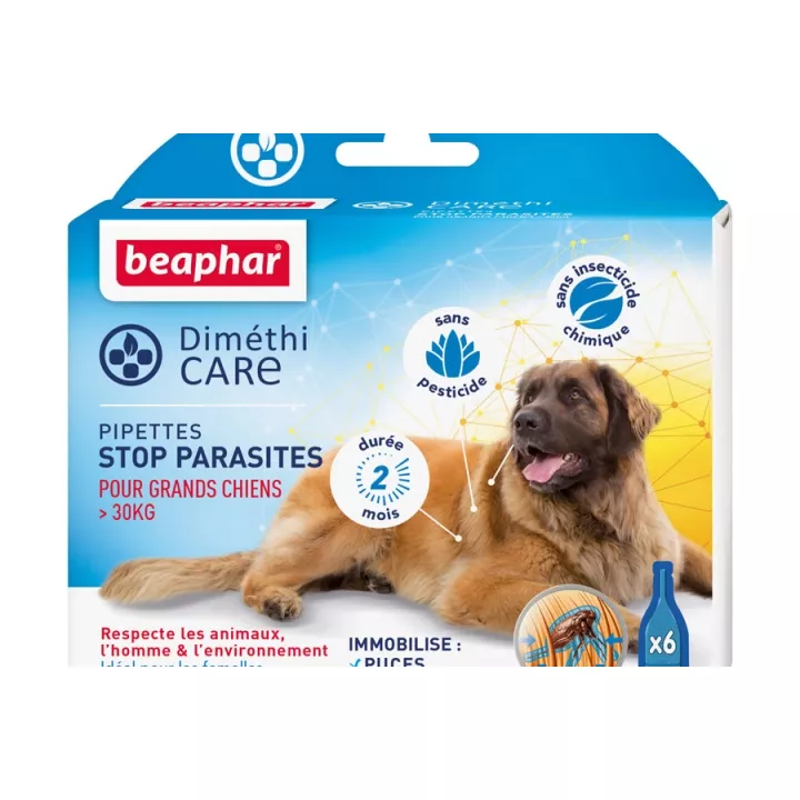 Beaphar Dimethicare 6 Pipettes Stop Parasites For Dogs