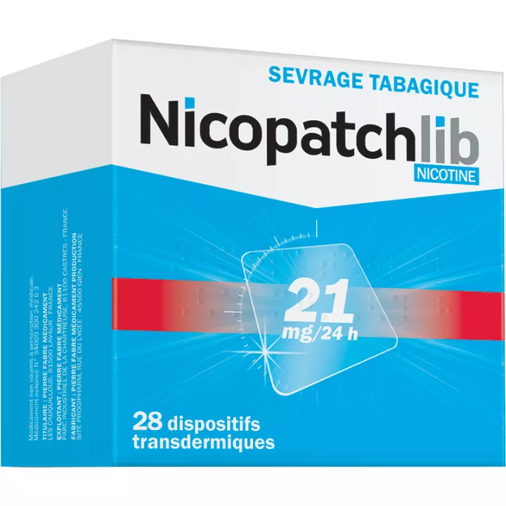 Nicopatch Lib 21 mg adesivos de nicotina 24H