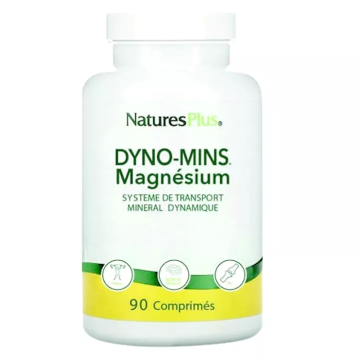 Natures Plus Dyno Mins Magnesium 300 mg 90 comprimés chélatés