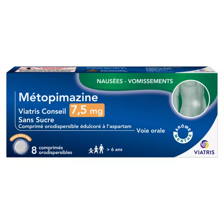 Metopimazina 7,5 mg Viatris 8 compresse orodispersibili