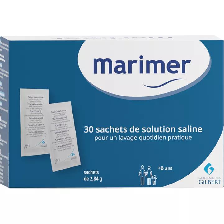 Marimer Sachet de Solution Saline pour Lavage Quotidien Nasal 30 sachets 