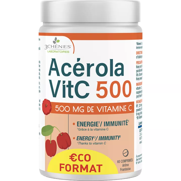 3Chênes Acerola 500 Tonus et Vitalité 24 compresse