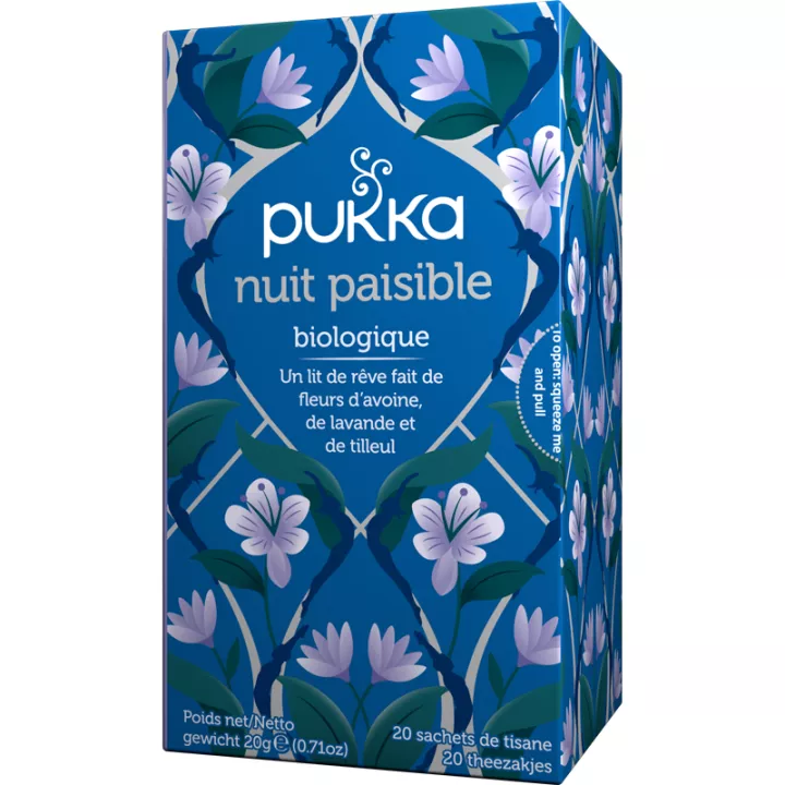 Pukka Organic Sleep Herbal Tea Peaceful Night 20 saquetas de chá