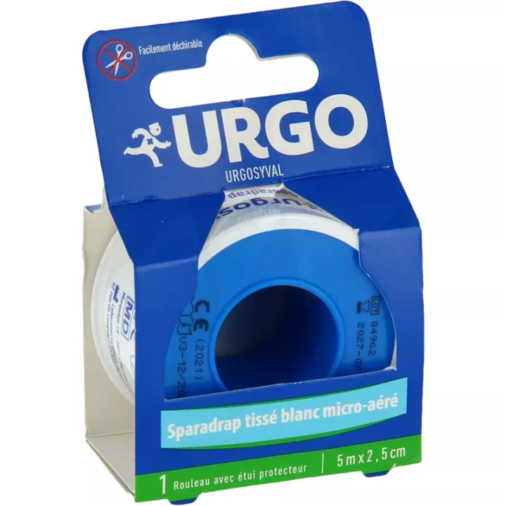 Urgosyval Micro-ventilado Gesso tecido branco 5 m x 2,5 cm