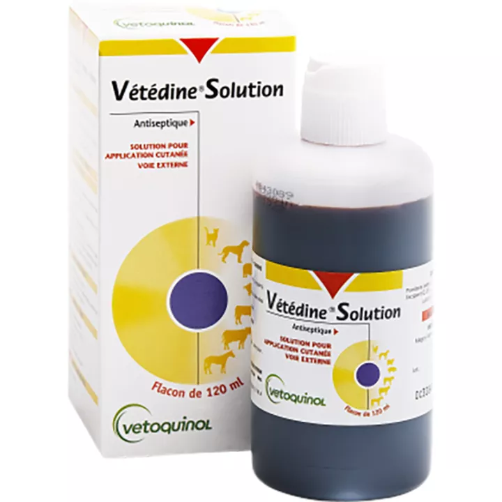 Vetedine 10% Solution Antiseptique et Antifongique Externe