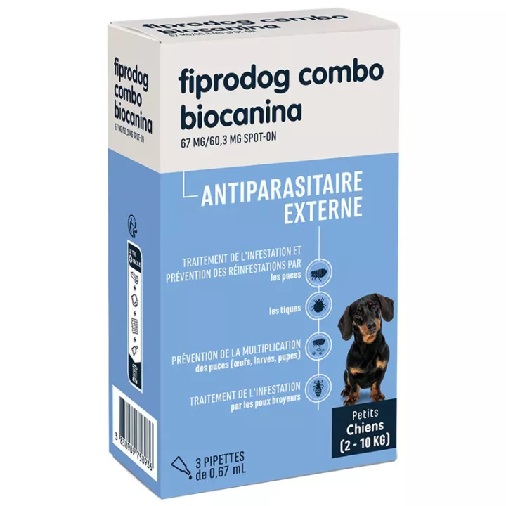 Biocanina Fiprodog Combo Packung mit 3 Pipetten