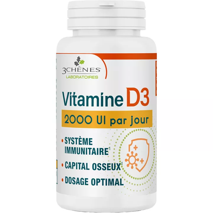 3C Pharma Vitamin D3 2000 IU 30 tablets