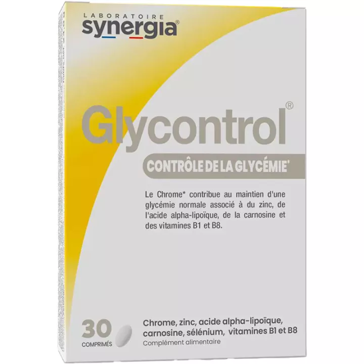 Synergia Glycontrol - Regular o açúcar no sangue - 30 comprimidos