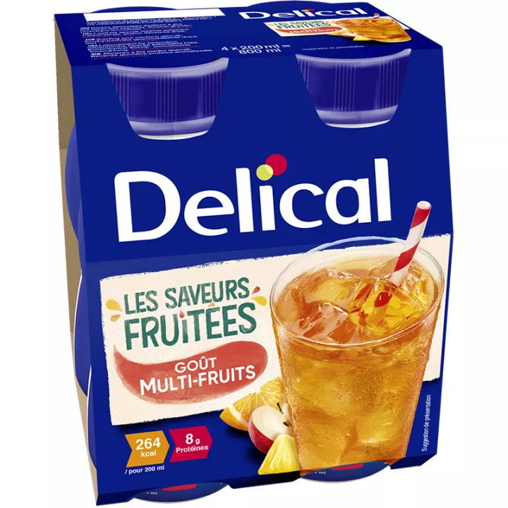 Bebida Delical Sabores de Fruta 4x200ml