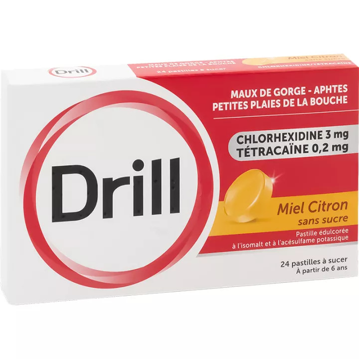 Drill Sore Throat Sugar Free Lozenges