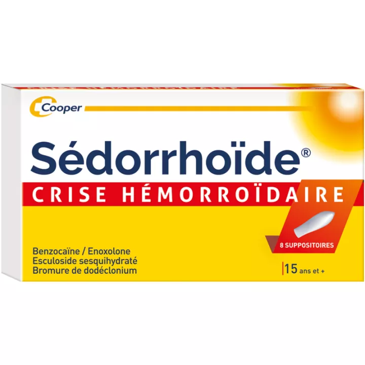 Sédorrhoïde crise hémorroïdaire 8 suppositoires