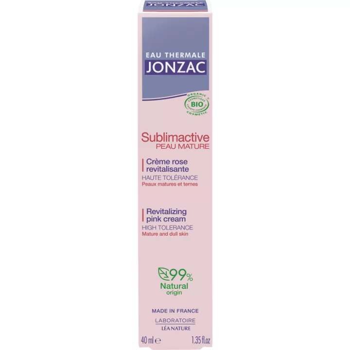 Jonzac Sublimactive Mature Skin Органический розовый восстанавливающий крем 40 мл