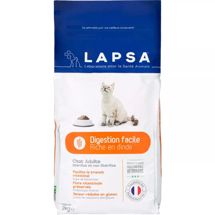 Lapsa Chat Adulte Digestion facile Croquette 2 Kg