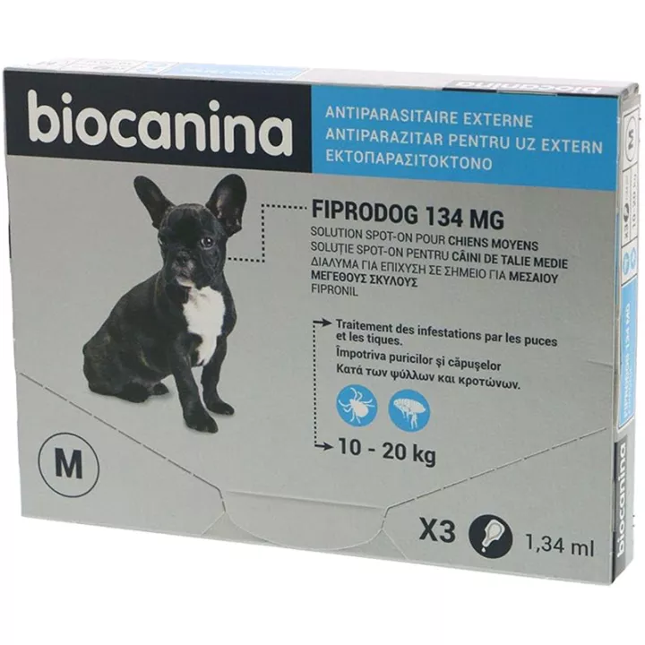 Fiprodog 134mg Biocanina Medium Dog 3 pipetas