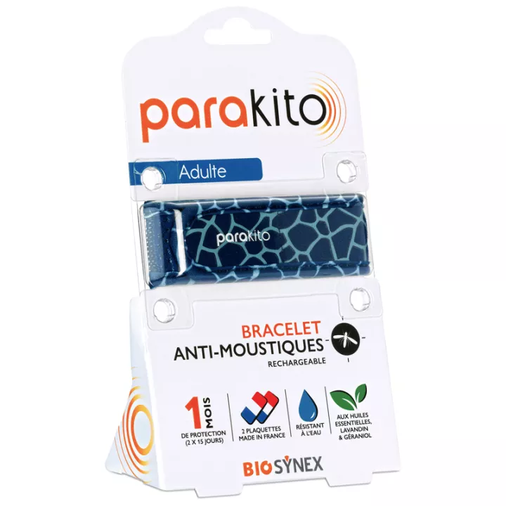Parakito Adulte Bracelet Anti-Moustique Rechargeable Motif