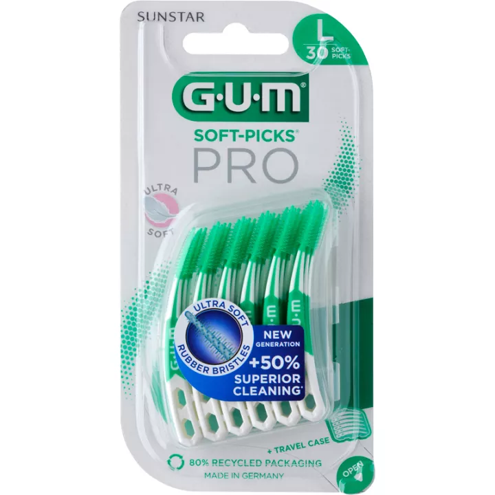 Pastilhas interdentais Gum Soft-Picks Pro, caixa de 30