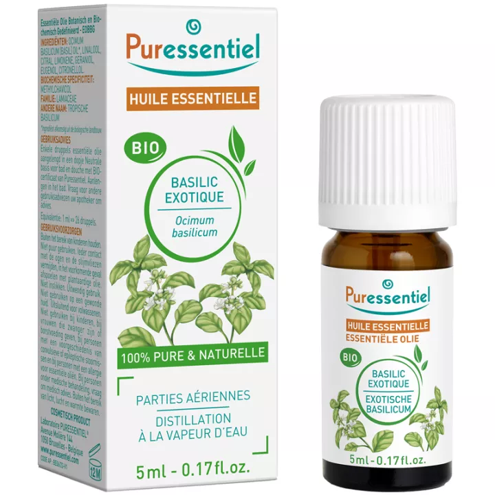 PURESSENTIEL Organisches ätherisches Öl Basilikum 5ml