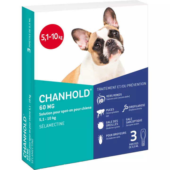 Chanhold Ungezieferprodukte für Hunde 3 Pipetten Clément-Thékan