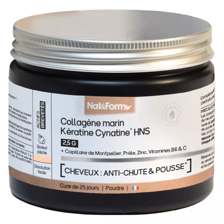 Nat&Form Collagène Marin Kératine Cynatine HNS 120 g