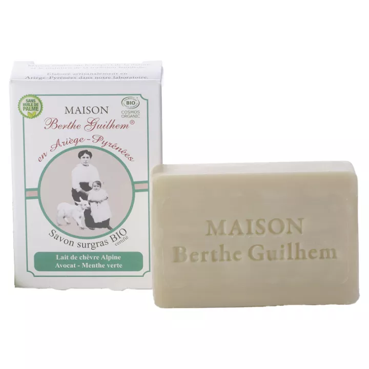 Maison Berthe Guilhem Organic superfatted soap with Avocado and Spearmint