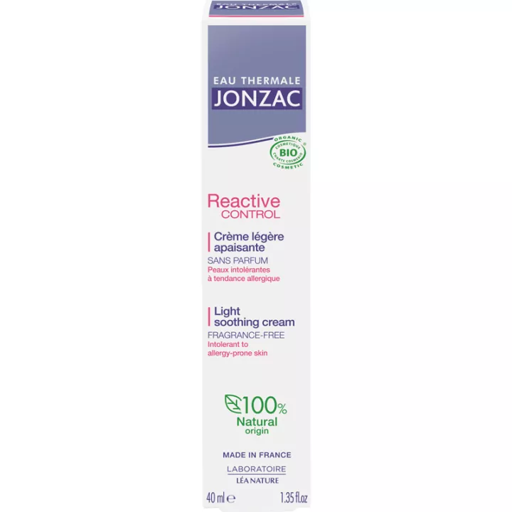 Jonzac Réactive Control Crème Légère Apaisante 40ml