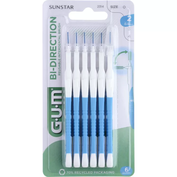 Escova de dentes bidirecional Sunstar Gum 0,9 mm