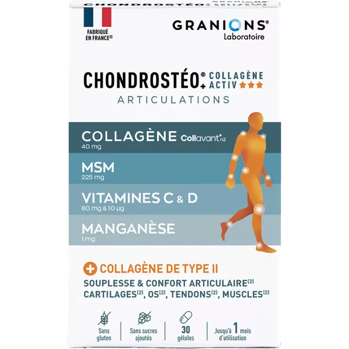 Granions Chondrostéo Articulations Collagène Activ 30 Cápsulas