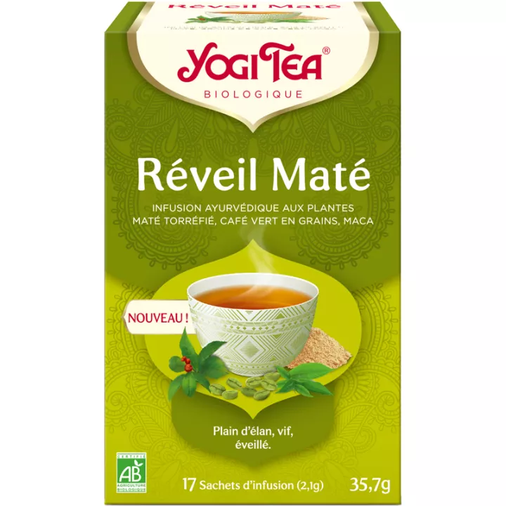 Yogi Tea Bio-Kräutertee Weckruf Mate 17 Beutel