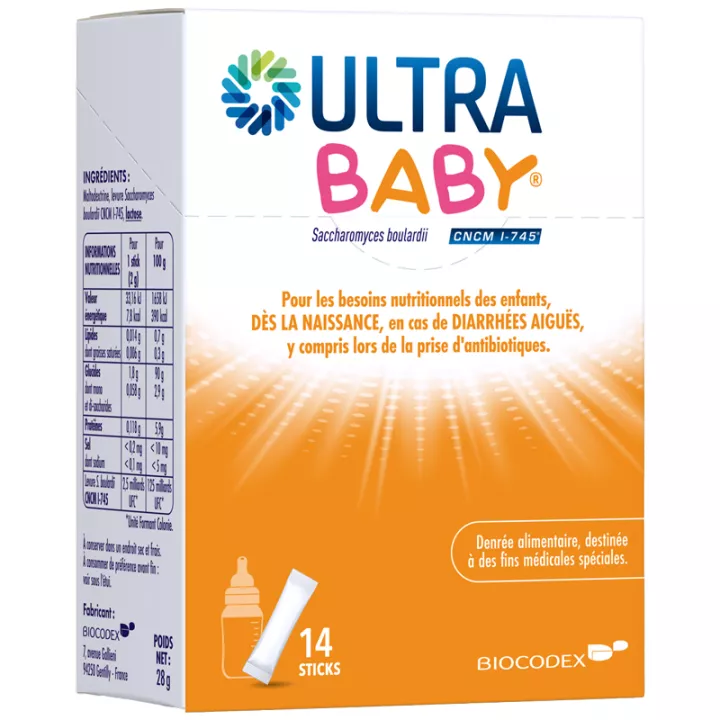 Ultra Baby Biocodex Ultra Lievito Baby Diarrea acuta 14 stick