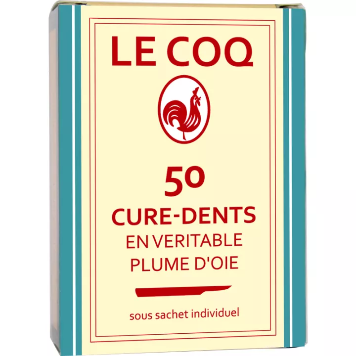 LE COQ Cure-dent plume d'oie Boite de 50