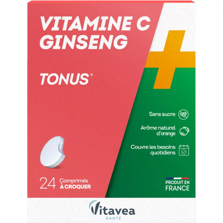 Vitavea Vitamine C Gingseng Tonus 24 Comprimés