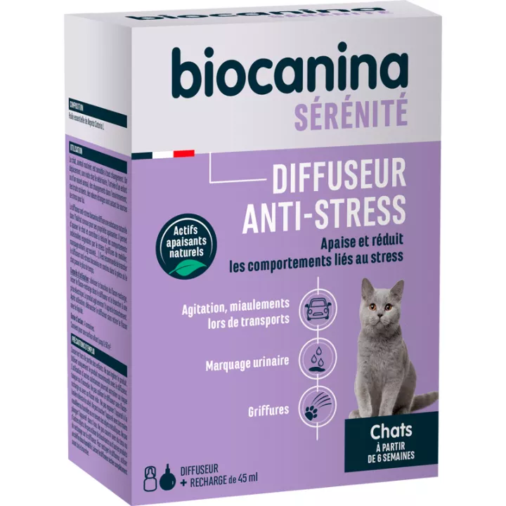 Biocanina Sérénité Diffuseur Anti Stress Chat + Recharge 45 ml