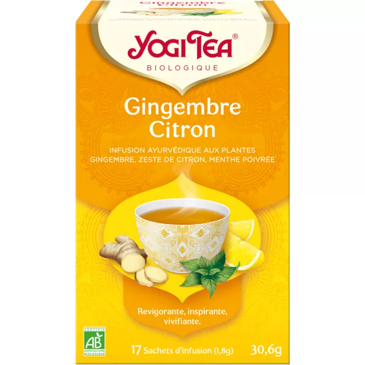 Yogi Tea Tisane gingembre citron Infusion Ayurvédique 17 Sachets