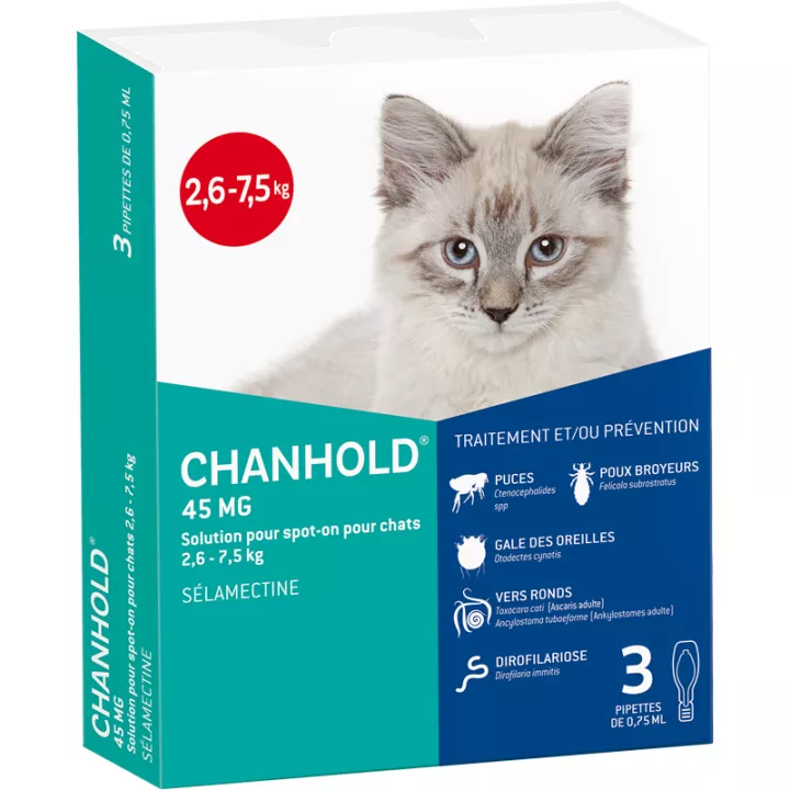 Chanhold Antiparasitaire Katten 3 pipetten Clément-Thékan