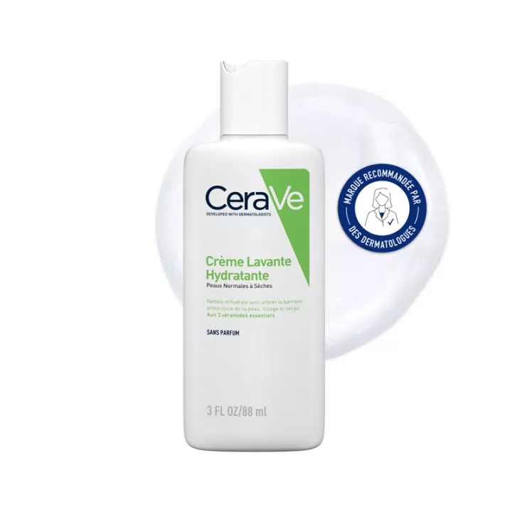 CeraVe Crème Lavante Hydratante visage & corps peau normale à sèche